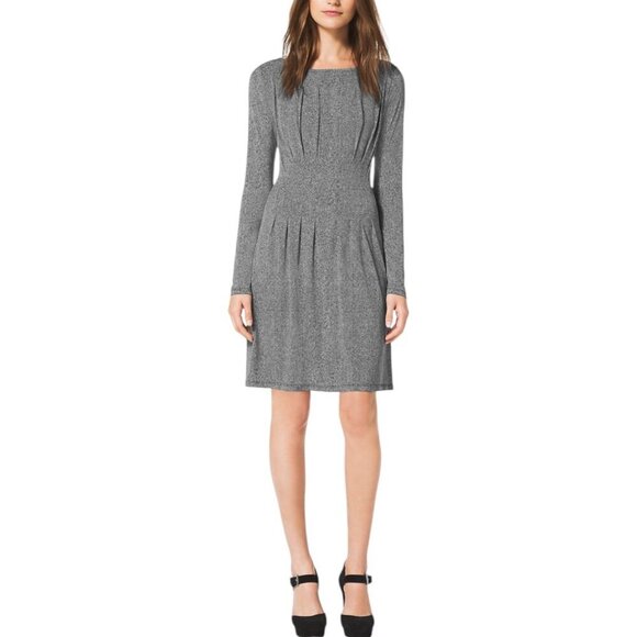 MICHAEL Michael Kors Herringbone-Print Matte-Jersey Dress, Women's Size L - Picture 1 of 12